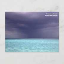 Ocean storm in Barbuda postcard
