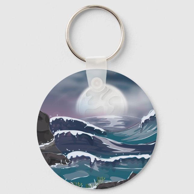 Ocean Storm Keychain (Front)