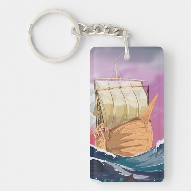 Ocean Storm Keychain (Front)