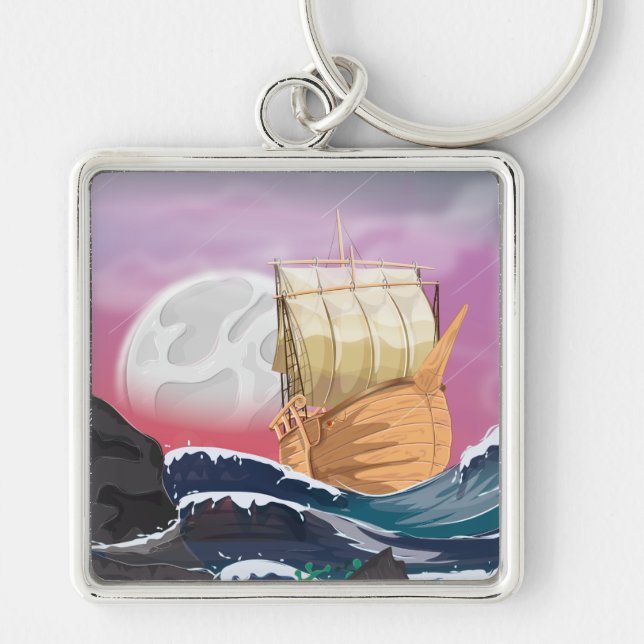 Ocean Storm Keychain (Front)