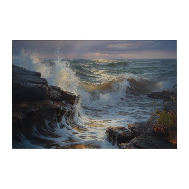 Ocean Storm Poster – Dramatic Seascape Wall Art (Front)