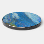 Ocean Stream Acrylic Fluid Art Wireless Charger (Front 2)