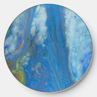 Ocean Stream Acrylic Fluid Art Wireless Charger
