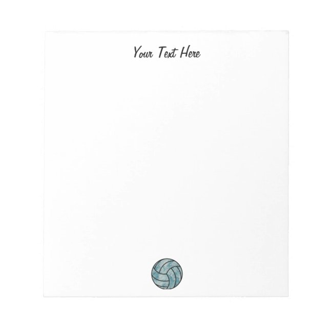 Ocean Summer Beach Waves Volleyball Personalized Notepad (Front)