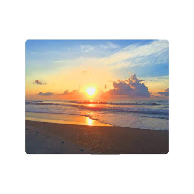 Ocean Sun Metal Print (Front)