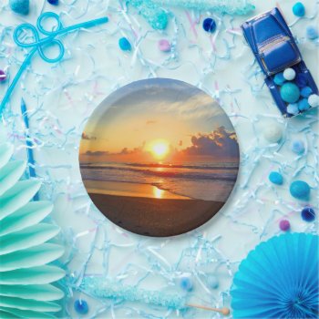 Ocean Sun Paper Plates by JTHoward at Zazzle