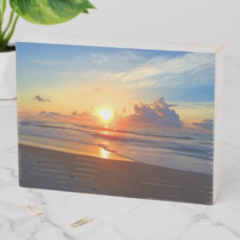 Ocean Sun Wooden Box Sign by JTHoward at Zazzle