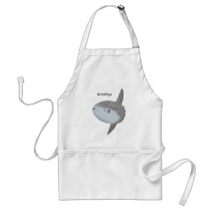 Ocean sunfish mola mola cute cartoon  adult apron