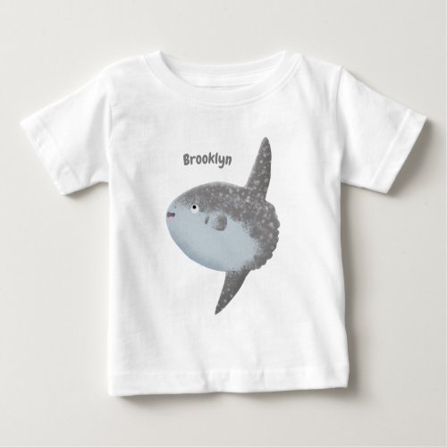 Ocean sunfish mola mola cute cartoon baby T_Shirt