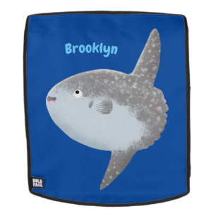 Ocean sunfish mola mola cute cartoon backpack