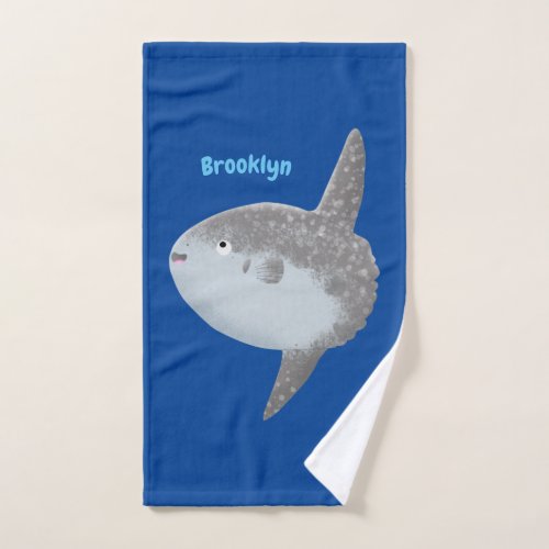 Ocean sunfish mola mola cute cartoon  bath towel set