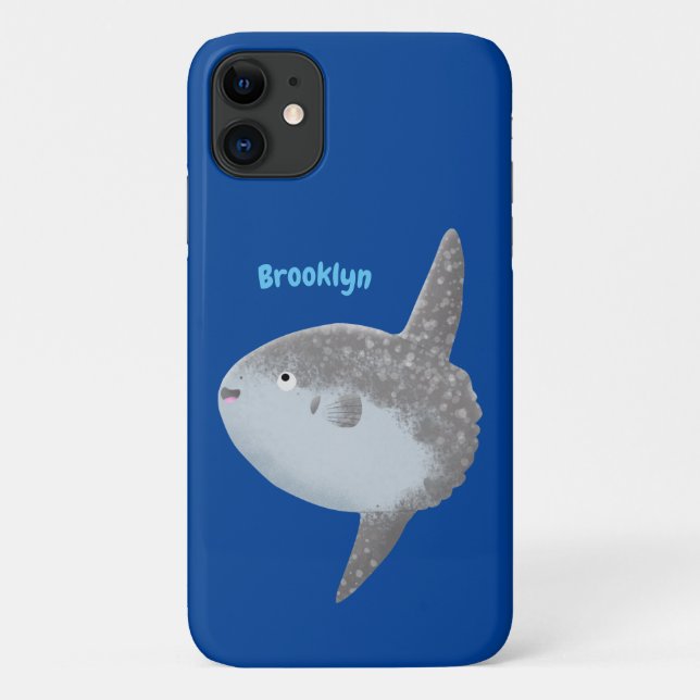 Ocean sunfish mola mola cute cartoon Case-Mate iPhone case (Back)