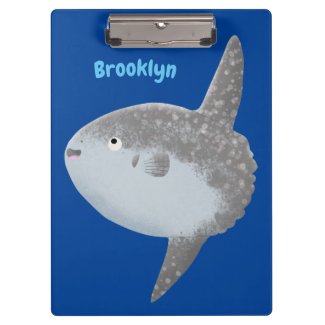 Ocean sunfish mola mola cute cartoon