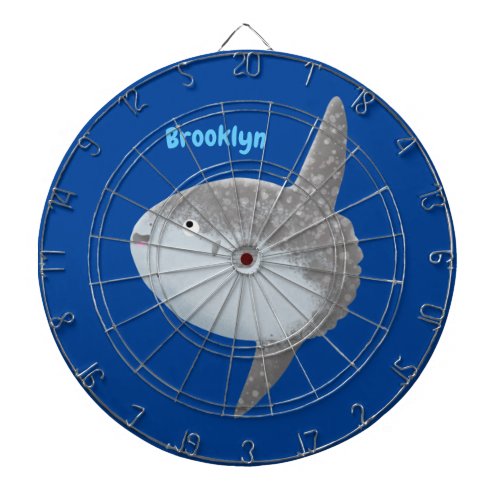 Ocean sunfish mola mola cute cartoon dart board