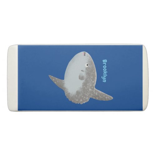 Ocean sunfish mola mola cute cartoon eraser