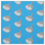 Ocean sunfish mola mola cute cartoon fabric