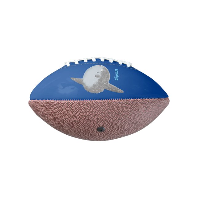 Ocean sunfish mola mola cute cartoon football (Rotated 270)