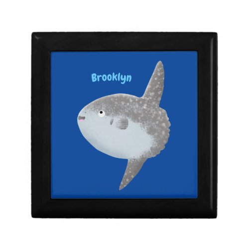 Ocean sunfish mola mola cute cartoon gift box