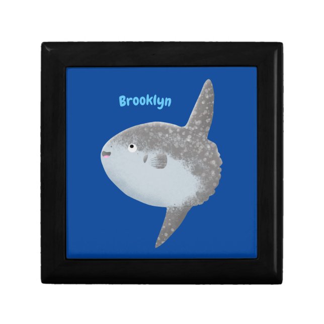 Ocean sunfish mola mola cute cartoon gift box (Front)