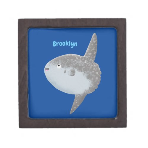 Ocean sunfish mola mola cute cartoon gift box