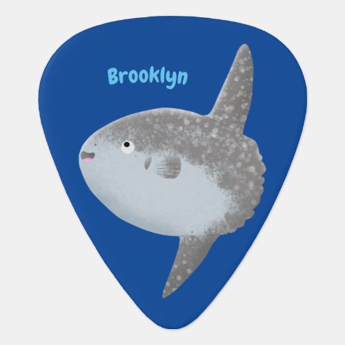 Ocean sunfish mola mola cute cartoon  guitar pick