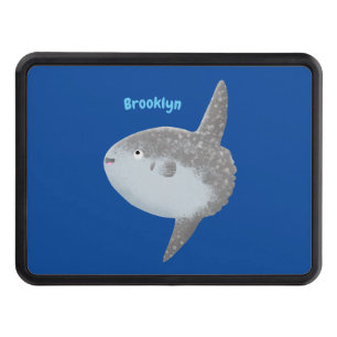 Ocean sunfish mola mola cute cartoon hitch cover
