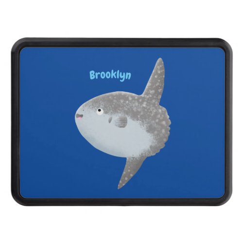 Ocean sunfish mola mola cute cartoon  hitch cover