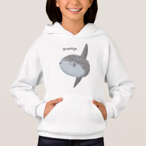 Ocean sunfish mola mola cute cartoon  hoodie