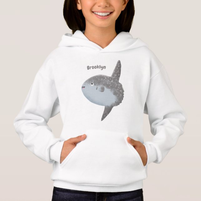 Ocean sunfish mola mola cute cartoon  hoodie (Front)