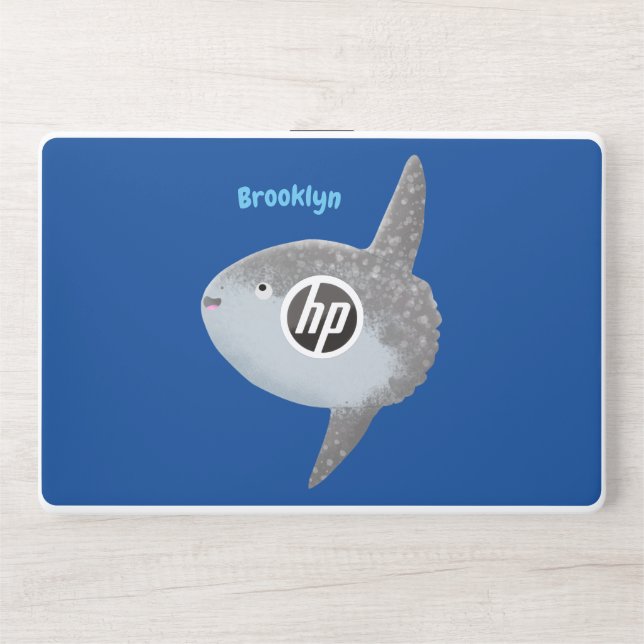 Ocean sunfish mola mola cute cartoon  HP laptop skin (Front)