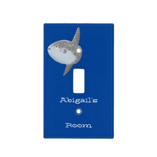 Ocean sunfish mola mola cute cartoon light switch cover