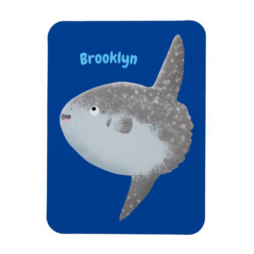 Ocean sunfish mola mola cute cartoon magnet