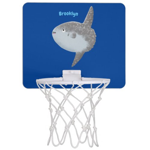 Ocean sunfish mola mola cute cartoon mini basketball hoop