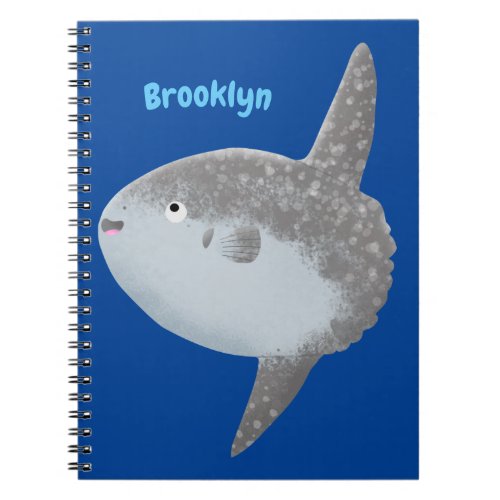 Ocean sunfish mola mola cute cartoon notebook