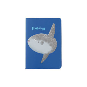 Ocean sunfish mola mola cute cartoon passport holder