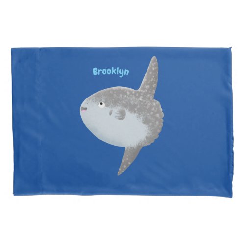 Ocean sunfish mola mola cute cartoon  pillow case