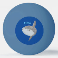 Ocean sunfish mola mola cute cartoon ping pong ball