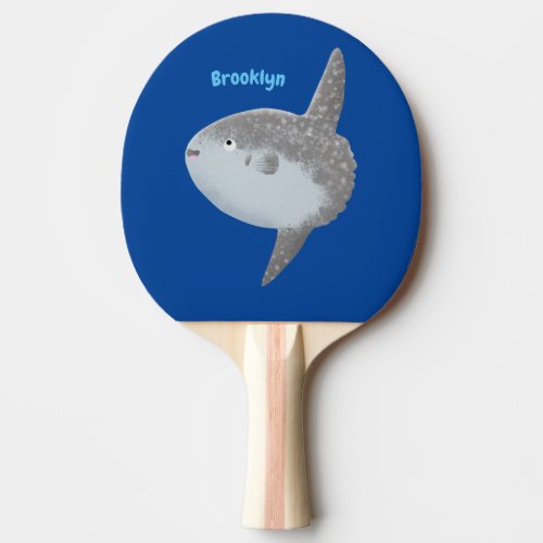 Ocean sunfish mola mola cute cartoon ping pong paddle
