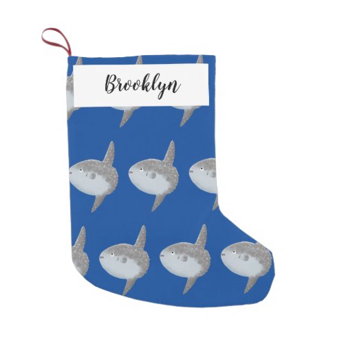 Ocean sunfish mola mola cute cartoon small christmas stocking