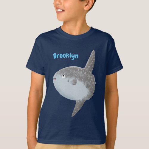 Ocean sunfish mola mola cute cartoon T_Shirt