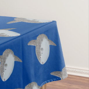 Ocean sunfish mola mola cute cartoon tablecloth
