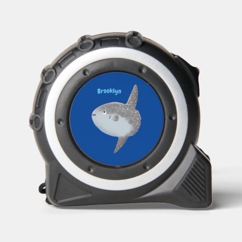 Ocean sunfish mola mola cute cartoon tape measure