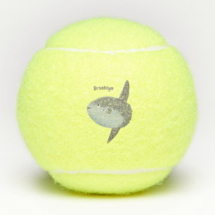 Ocean sunfish mola mola cute cartoon tennis balls