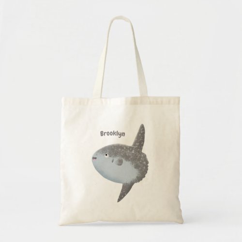 Ocean sunfish mola mola cute cartoon  tote bag