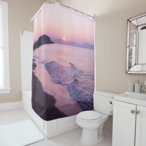 Ocean Sunrise Bliss 1 travel wall art Shower Curtain