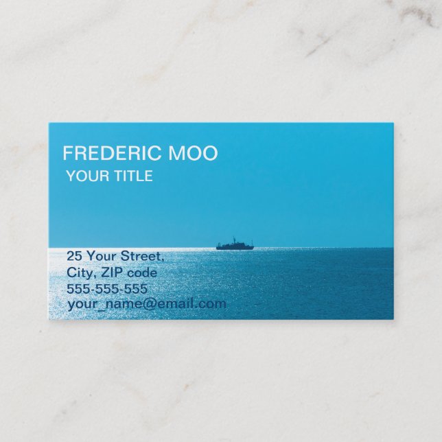 Ocean sunrise business card (Front)