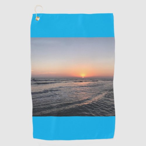 OCEAN SUNRISE GOLF TOWEL BALL TO MATCH TOO