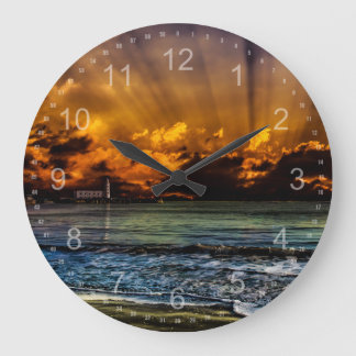Ocean Sunrise Large Clock