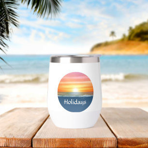 Ocean Sunrise Thermal Wine Tumbler