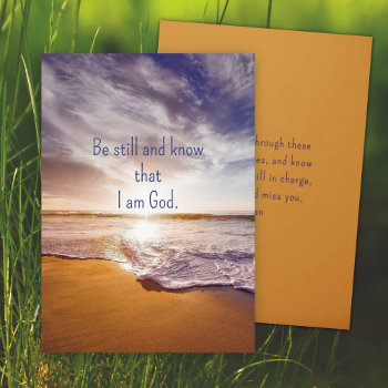 Ocean Sunrise Thinking Of You Scripture Card by dustytoes at Zazzle